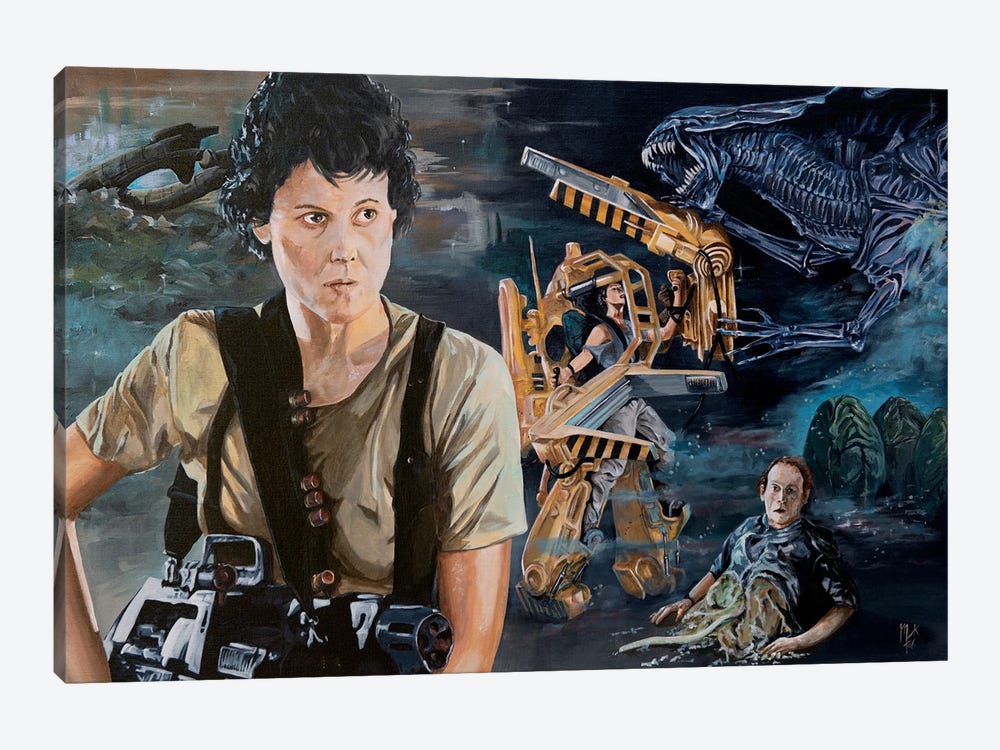 Aliens by Mark Fox 1-piece Canvas Art Print