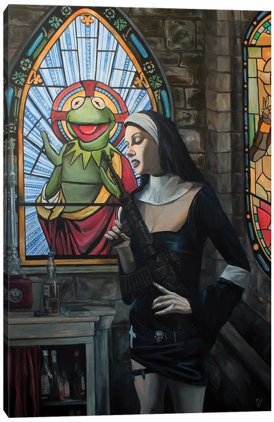 Believe What You Will Canvas Art Print - Frog Art