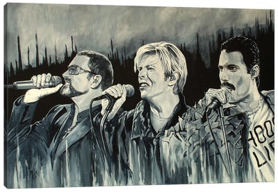 A Concert to Die For Canvas Art Print - Microphones
