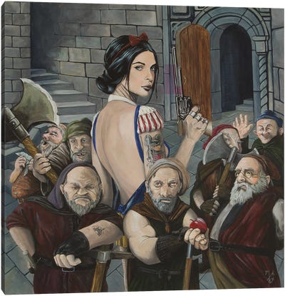 Say Hello To My Little Friends Canvas Art Print - Snow White