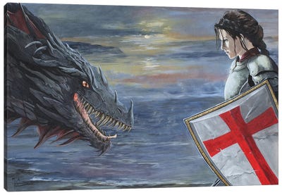 Georgina And The Dragon Canvas Art Print - Mark Fox