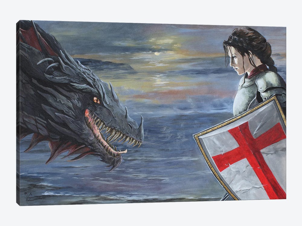 Georgina And The Dragon by Mark Fox 1-piece Canvas Art