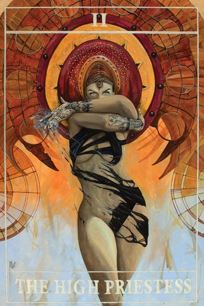 The High Priestess by Mark Fox framed canvas print