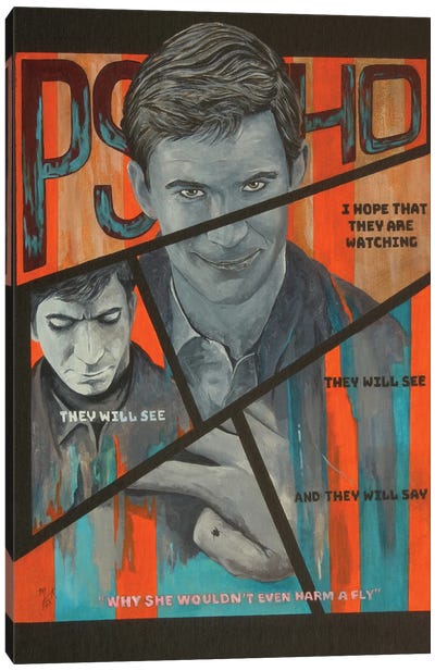 Norman Canvas Art Print - Psycho (Film)