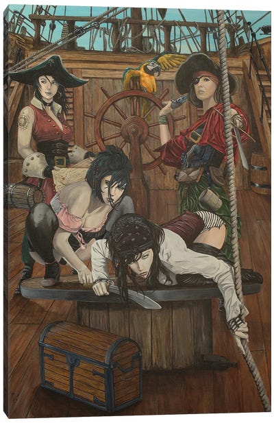 Where's All The Damn Rum Then? Canvas Art Print - Pirates