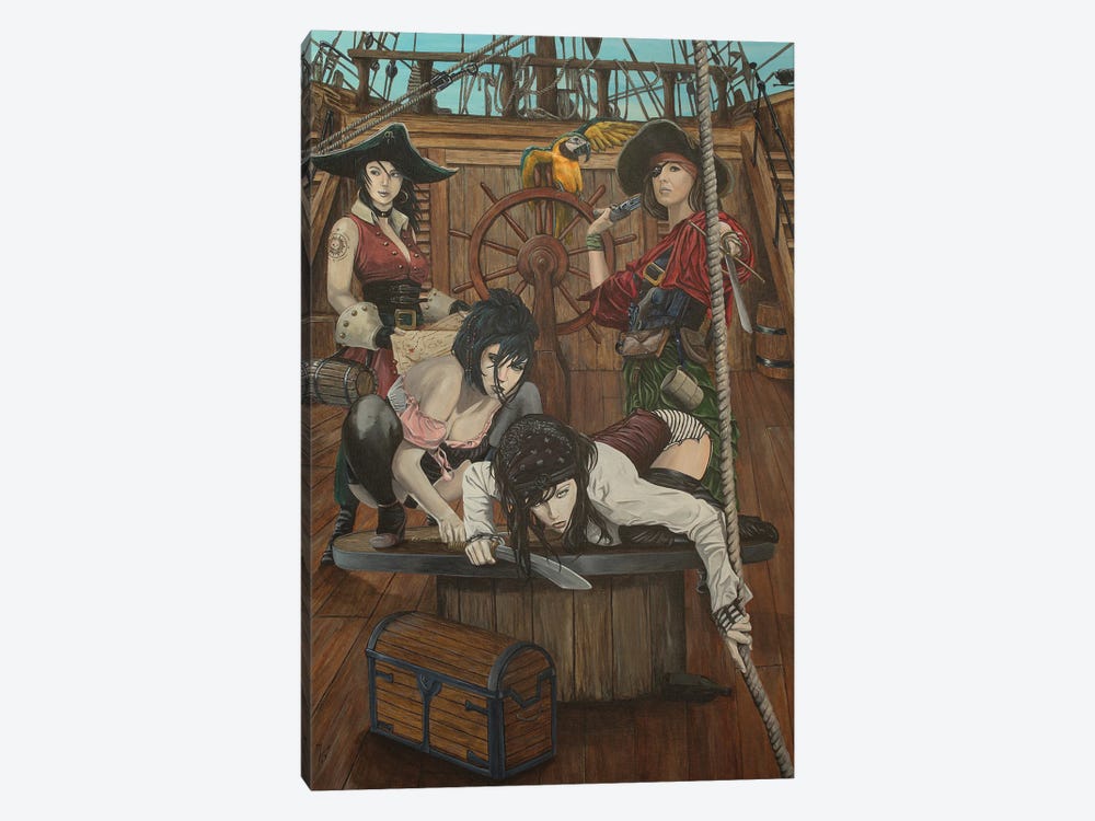 Where's All The Damn Rum Then? by Mark Fox 1-piece Canvas Art Print