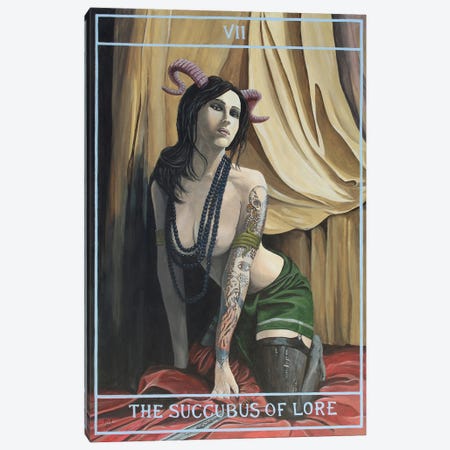The Succubus of Lore Canvas Print #MFX142} by Mark Fox Canvas Wall Art