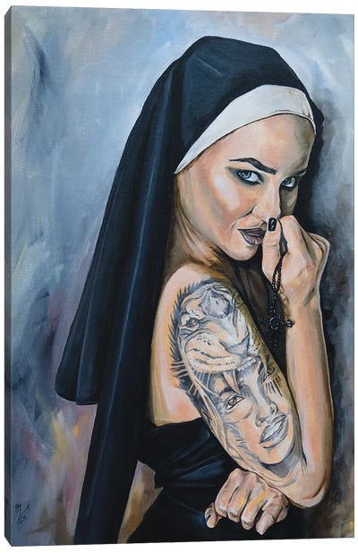 Wicked Nun 1 Canvas Art Print