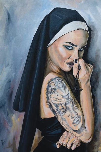 Goth Art: Wicked Nun 1 by Mark Fox