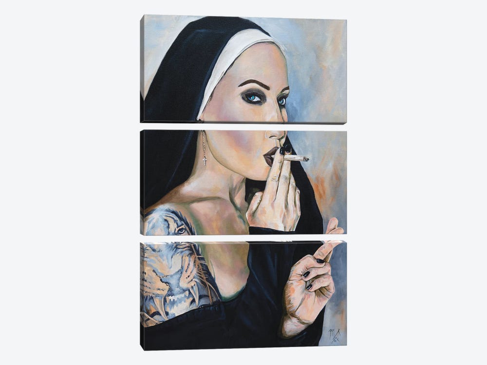 Wicked Nun 3 by Mark Fox 3-piece Art Print