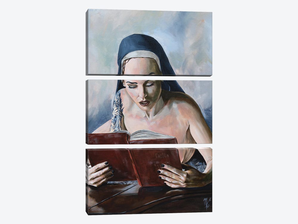 Wicked Nun 5 by Mark Fox 3-piece Canvas Art Print