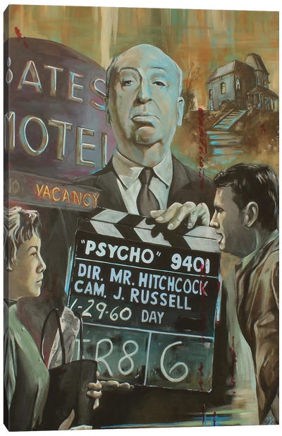 Bates Motel Canvas Art Print - Alfred Hitchcock