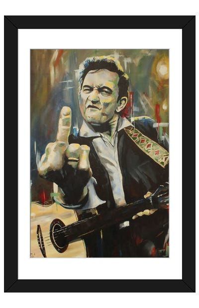 Hello, I'm Johnny Cash Paper Art Print - Framed Art Prints