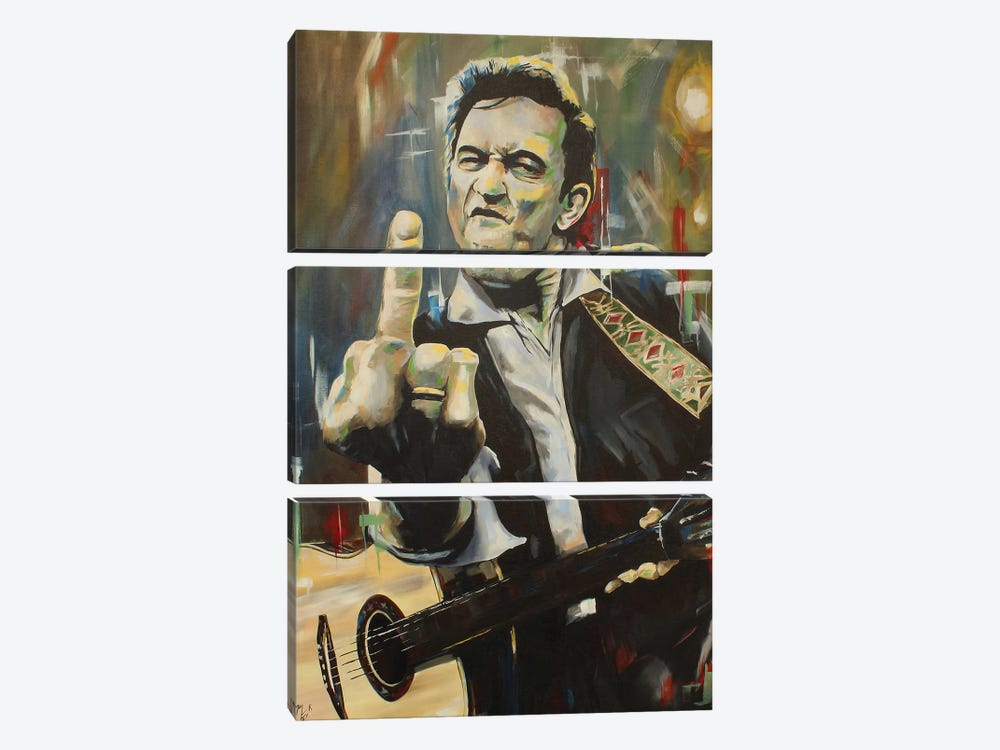 Hello, I'm Johnny Cash by Mark Fox 3-piece Canvas Art
