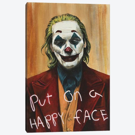 Joker Canvas Print #MFX37} by Mark Fox Canvas Wall Art