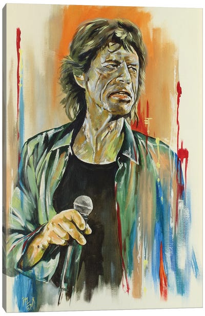 Jagger Canvas Art Print - Mick Jagger