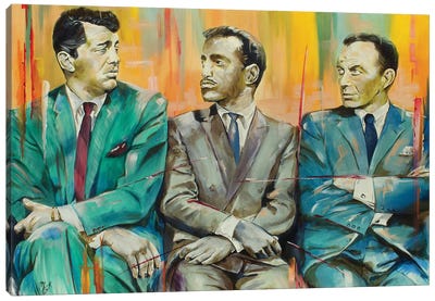 The Rat Pack Canvas Art Print - Frank Sinatra