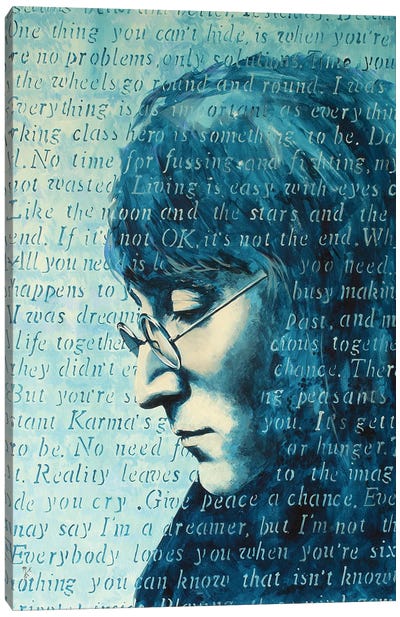 Working Class Hero Canvas Art Print - John Lennon