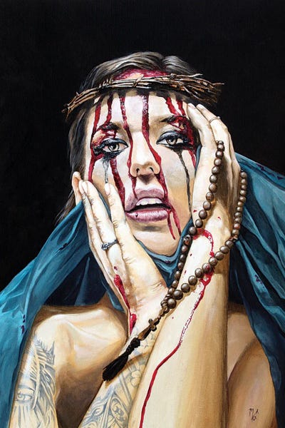 Losing My Religion I - Denial by Mark Fox framed canvas print