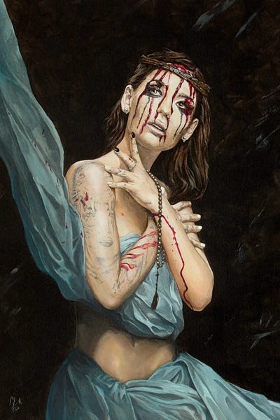 Losing My Religion IV - Melancholy by Mark Fox framed canvas print