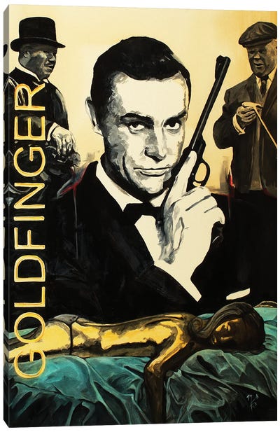 Goldfinger Canvas Art Print - Sean Connery