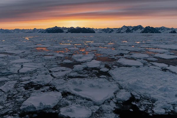 Ice & Snow Close-Ups: Greenland Sunset by Melissa Findley