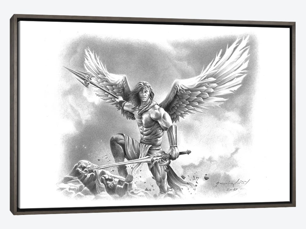 angel warrior drawing