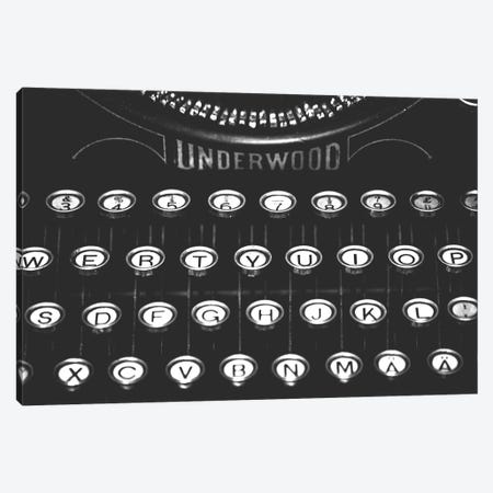 Underwood Typewriter Canvas Print #MGD22} by Magdalena Martin Art Print