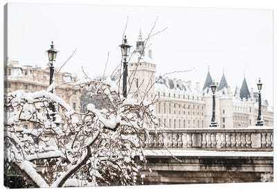 Snow In Paris Canvas Art Print - Magdalena Martin