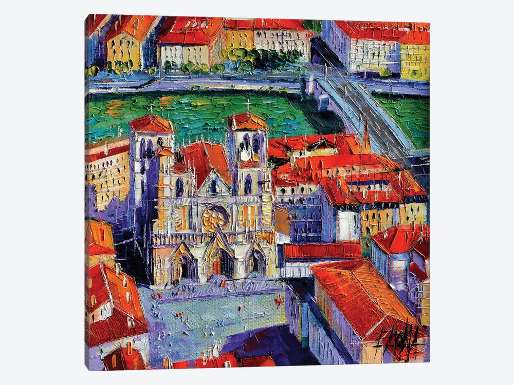 View Over Cathedral Saint-Jean, Lyon by Mona Edulesco 1-piece Canvas Art Print