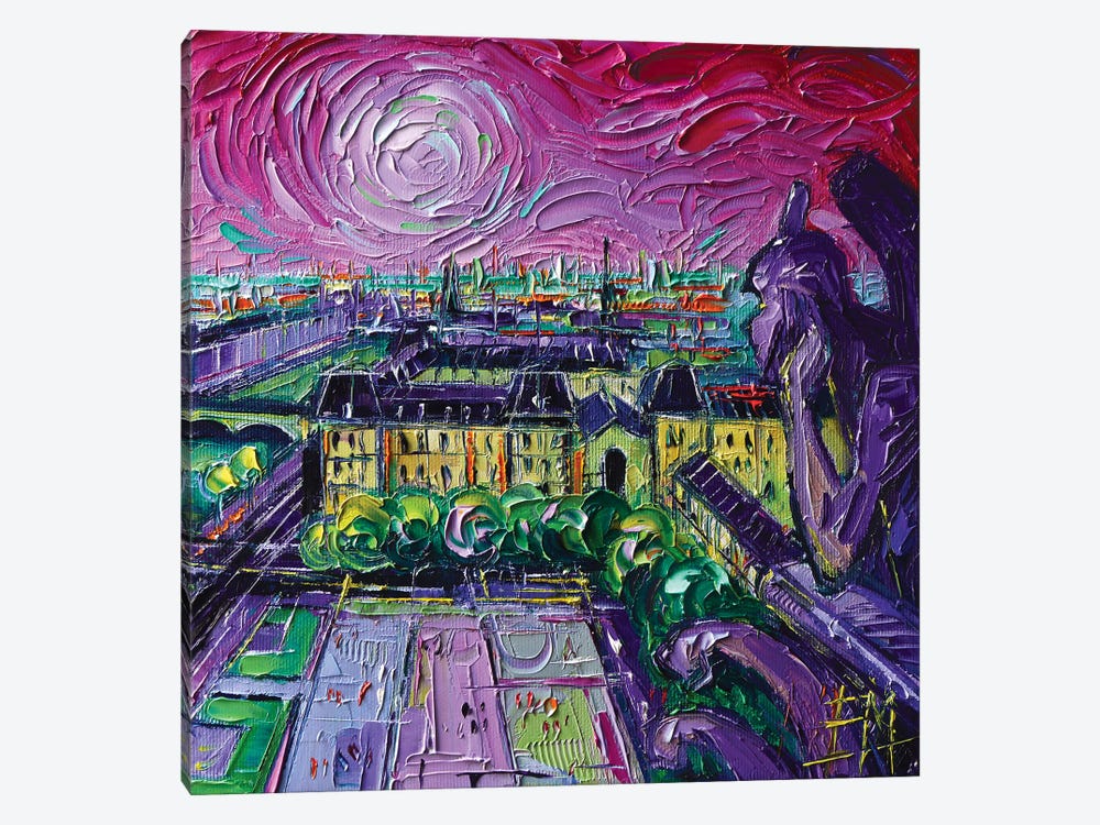 Paris View with Gargoyles II by Mona Edulesco 1-piece Canvas Wall Art