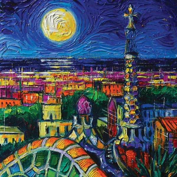 Catalonia: Barcelona Full Moon by Mona Edulesco