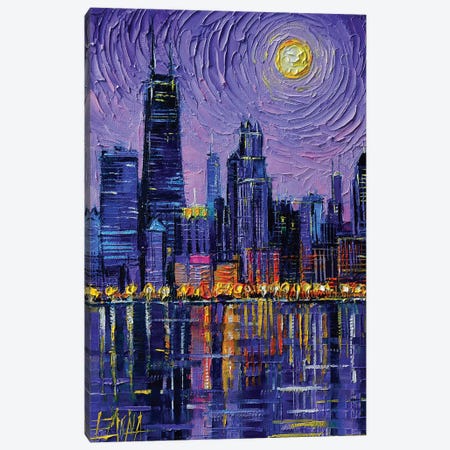 Chicago Skyline Canvas Print #MGE120} by Mona Edulesco Canvas Wall Art