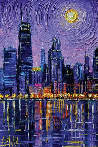 Chicago: Chicago Skyline by Mona Edulesco