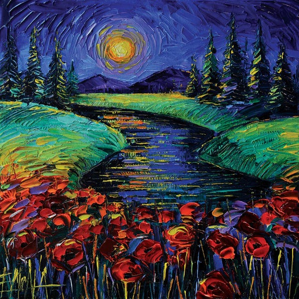 Poppies: Magic Night by Mona Edulesco