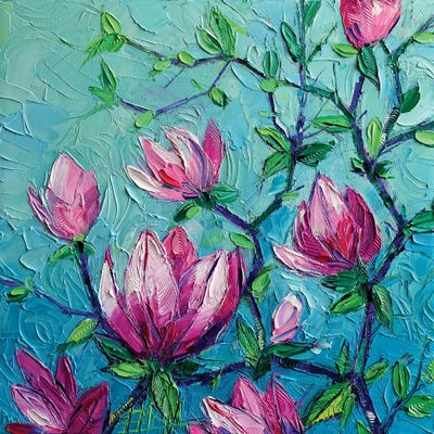 Magnolias by Mona Edulesco art print