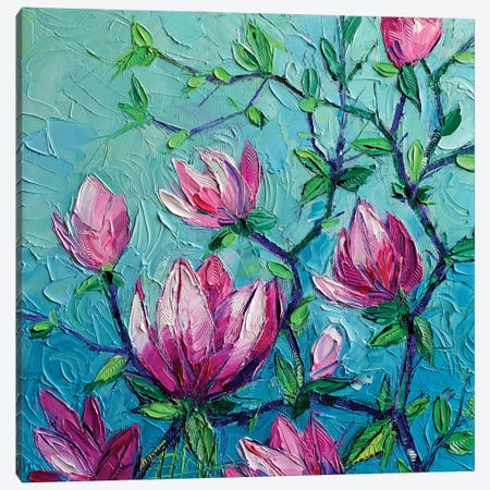 Magnolias Canvas Print #MGE124} by Mona Edulesco Art Print