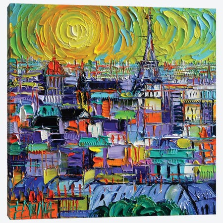 Paris View From Notre Dame Towers Canvas Print #MGE126} by Mona Edulesco Canvas Art Print