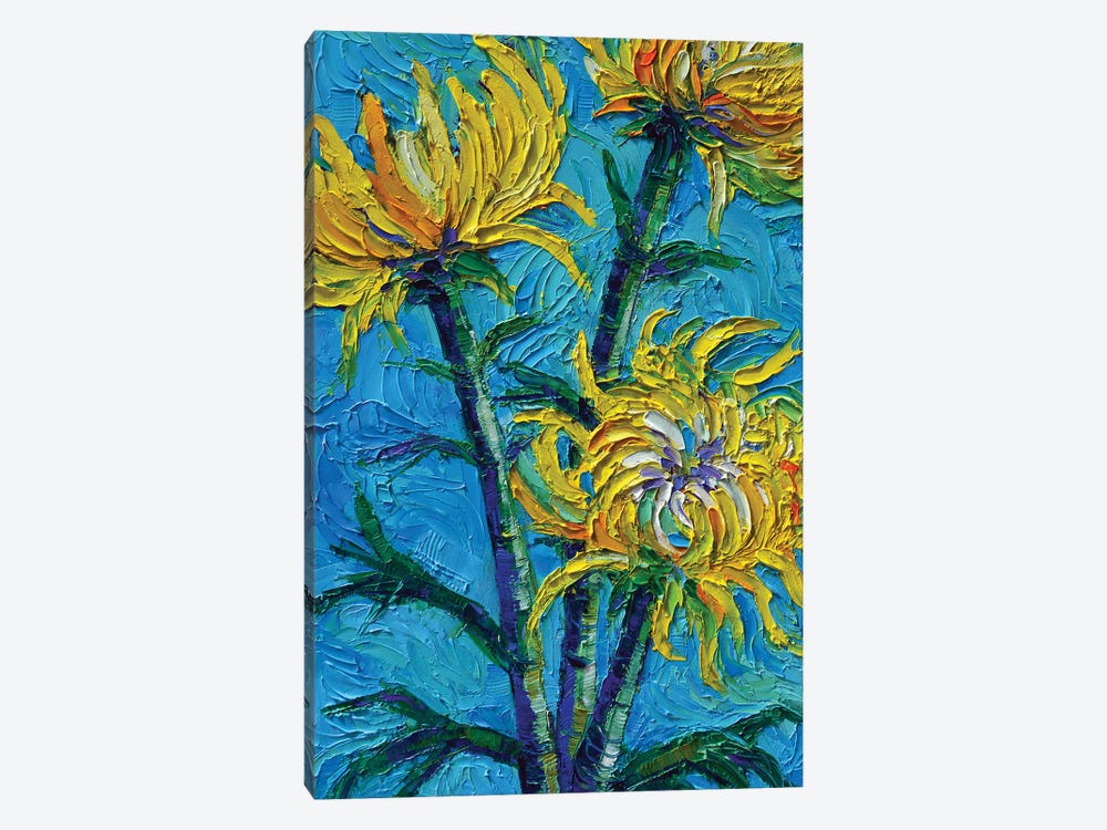 Chrysantemums Bouquet by Mona Edulesco 1-piece Canvas Art