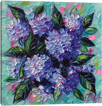 Hydrangeas Love Canvas Art Print - Mona Edulesco