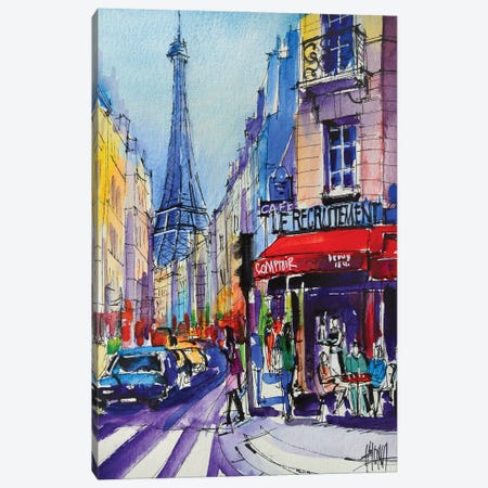 Paris Rue Saint Dominique Canvas Print #MGE134} by Mona Edulesco Canvas Artwork