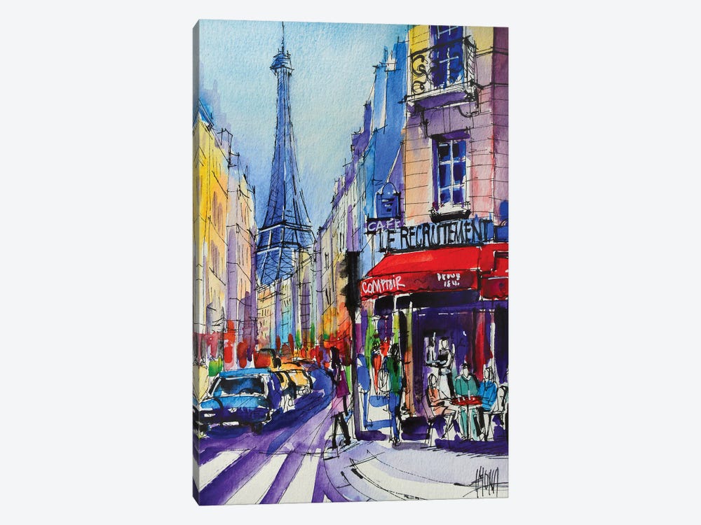 Paris Rue Saint Dominique by Mona Edulesco 1-piece Canvas Art Print