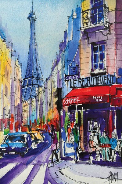 Mona Edulesco: Paris Rue Saint Dominique by Mona Edulesco