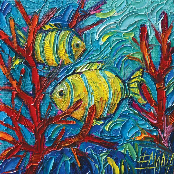 Mona Edulesco: Tropical Yellow Fishes Underwater by Mona Edulesco