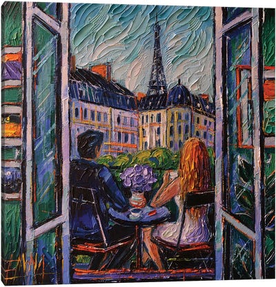 Paris Balcony Canvas Art Print - Mona Edulesco