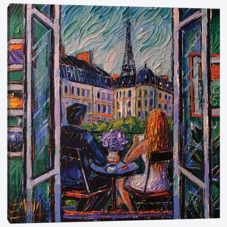 Paris Balcony Canvas Print #MGE140} by Mona Edulesco Canvas Wall Art