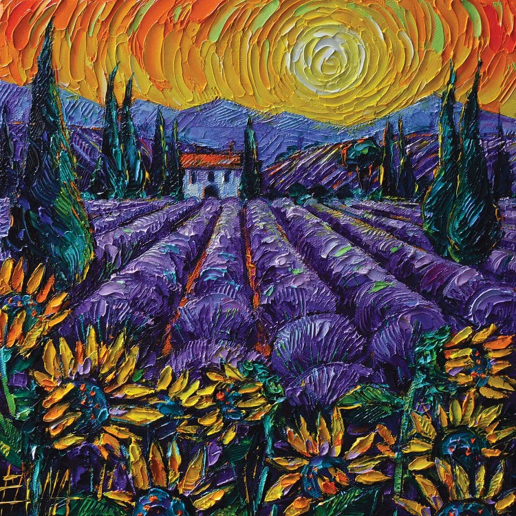 Lavender And Sunflowers Of Provence by Mona Edulesco wall art