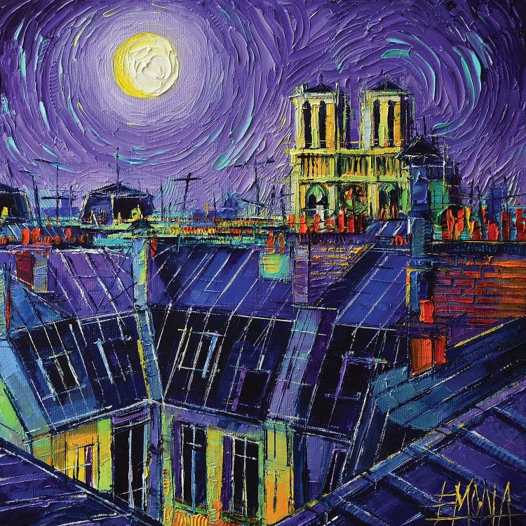 Paris Rooftops And Notre Dame View