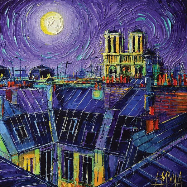 Mona Edulesco: Paris Rooftops And Notre Dame View by Mona Edulesco