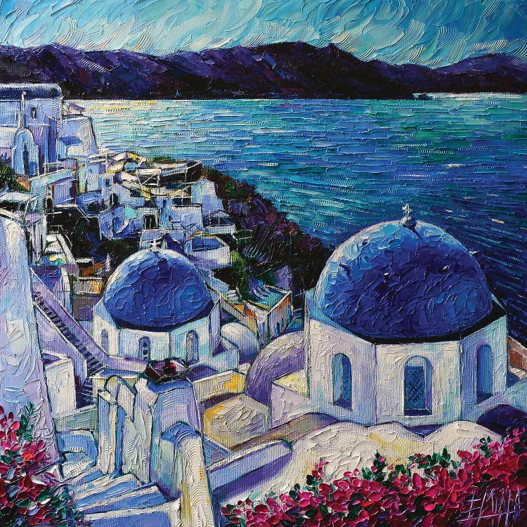 Santorini by Mona Edulesco wall art
